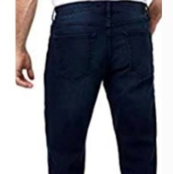 New CHAPS Mens Slim Straight Fit Jeans Tidal Dark Wash Deium - Picture 3 of 3